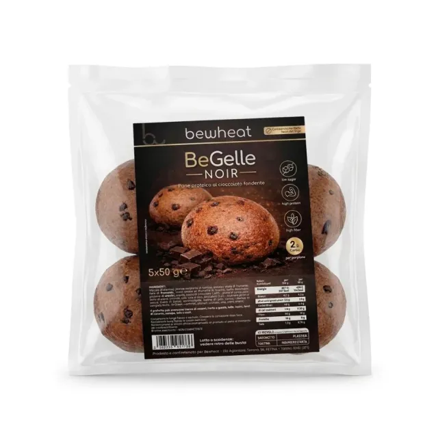 BeWheat Snack e Spuntini BeGelle Keto Noir pane proteico cioccolato fondente